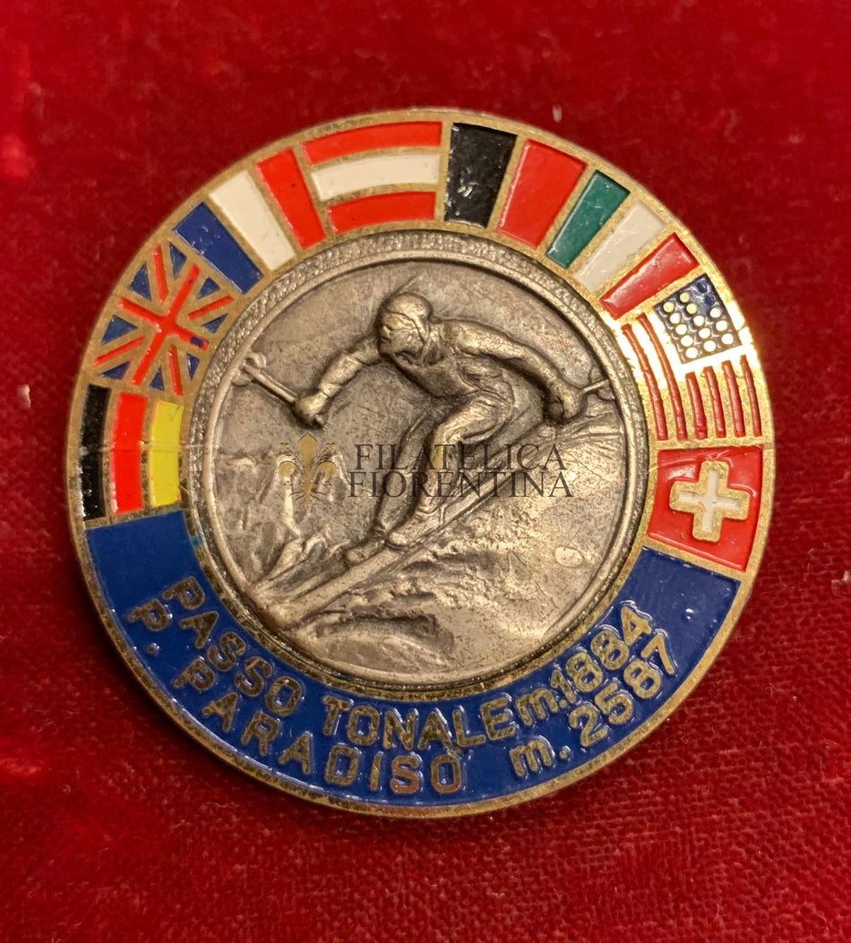 Distintivo della Montagna "Passo Tonale  M.1884 - Paradiso M.2587" Labor Milano