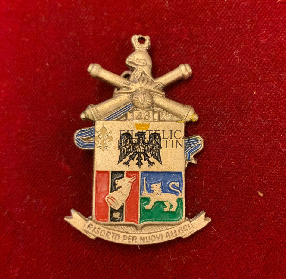 Distintivo "48° GRUPPO ARTIGLIERIA DA CAMPAGNA TARO" - RISORTO PER NUOVI ALLORI