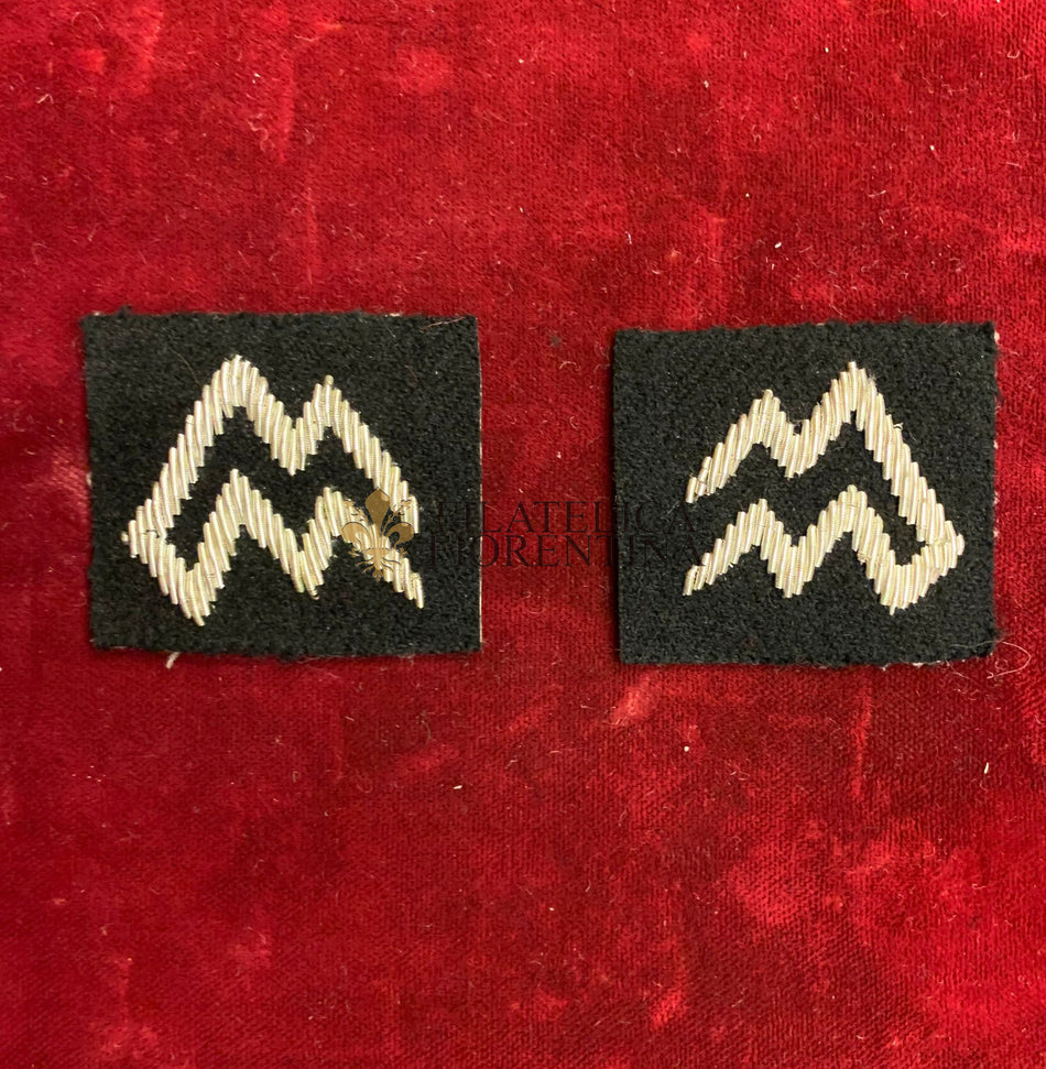 Distintivi da mostrina "M" - Guardia Nazionale Repubblicana