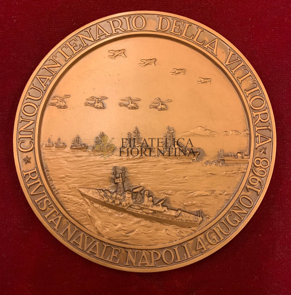 Medaglia Marina Militare "Cinquantenario della Vittoria - Rivista navale Napoli 1968"