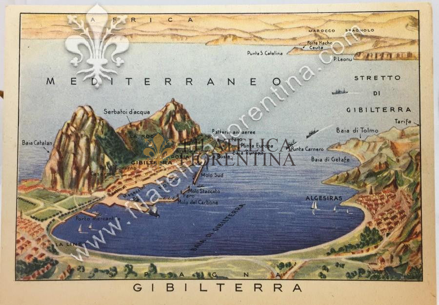 Cartolina militare CARTE GEOGRAFICHE - Gibilterra