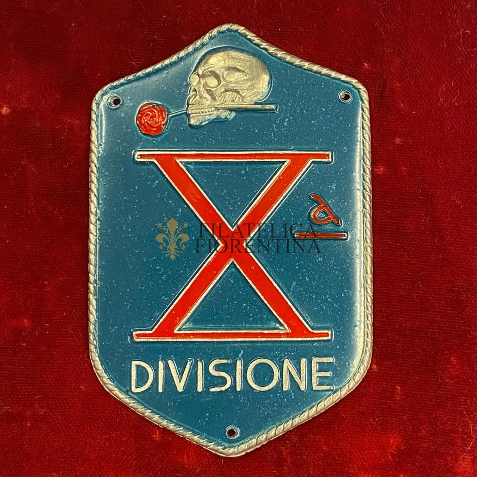 Scudetto da braccio X^ Divisione MAS - (in alluminio)