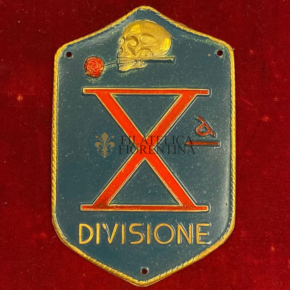 Scudetto da braccio della X^ Divisione MAS - (in ottone)