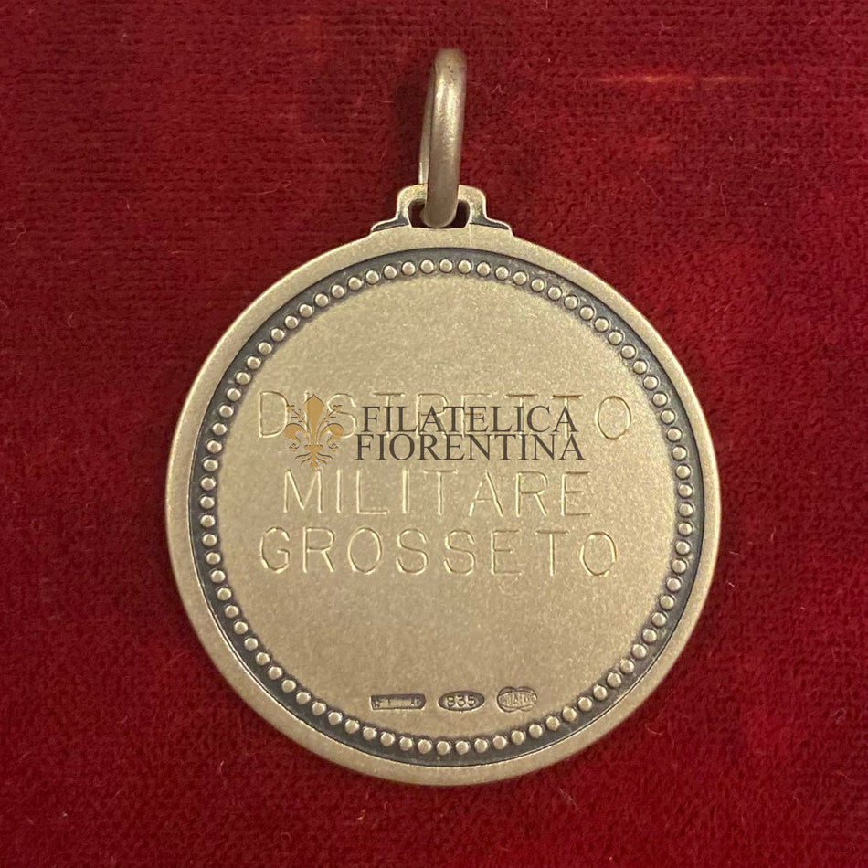 Medaglia in argento 835‰ "Distretto Militare Grosseto" - Esercito Italiano