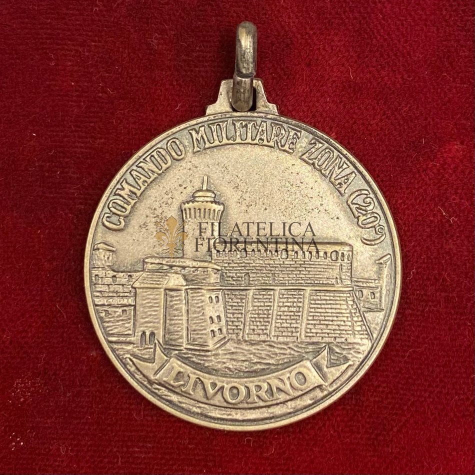 Medaglia in argento 800‰ "Comando Militare Zona Livorno (20°)"