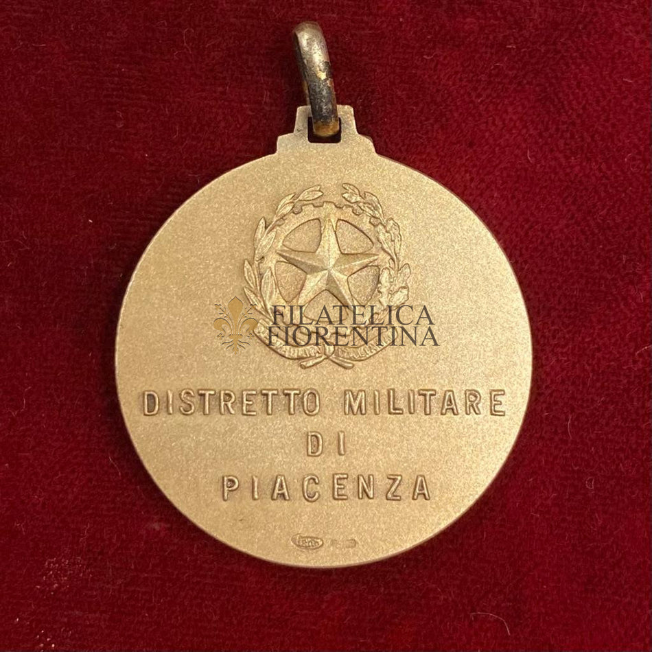 Medaglia in argento 800‰ "Distretto Militare di Piacenza"