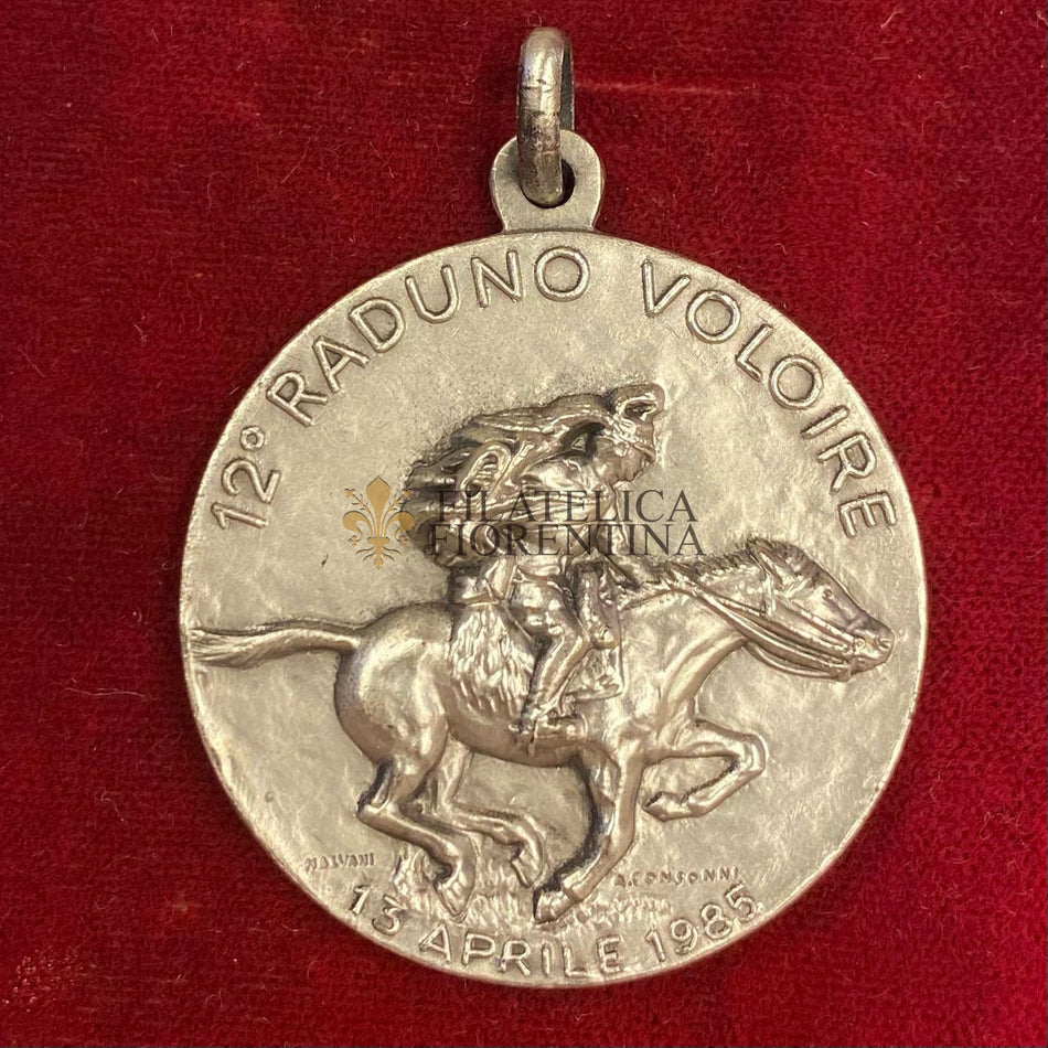 Medaglia in argento 800‰ "12° Raduno Voloire - 13 Aprile 1985" - Esercito Italiano