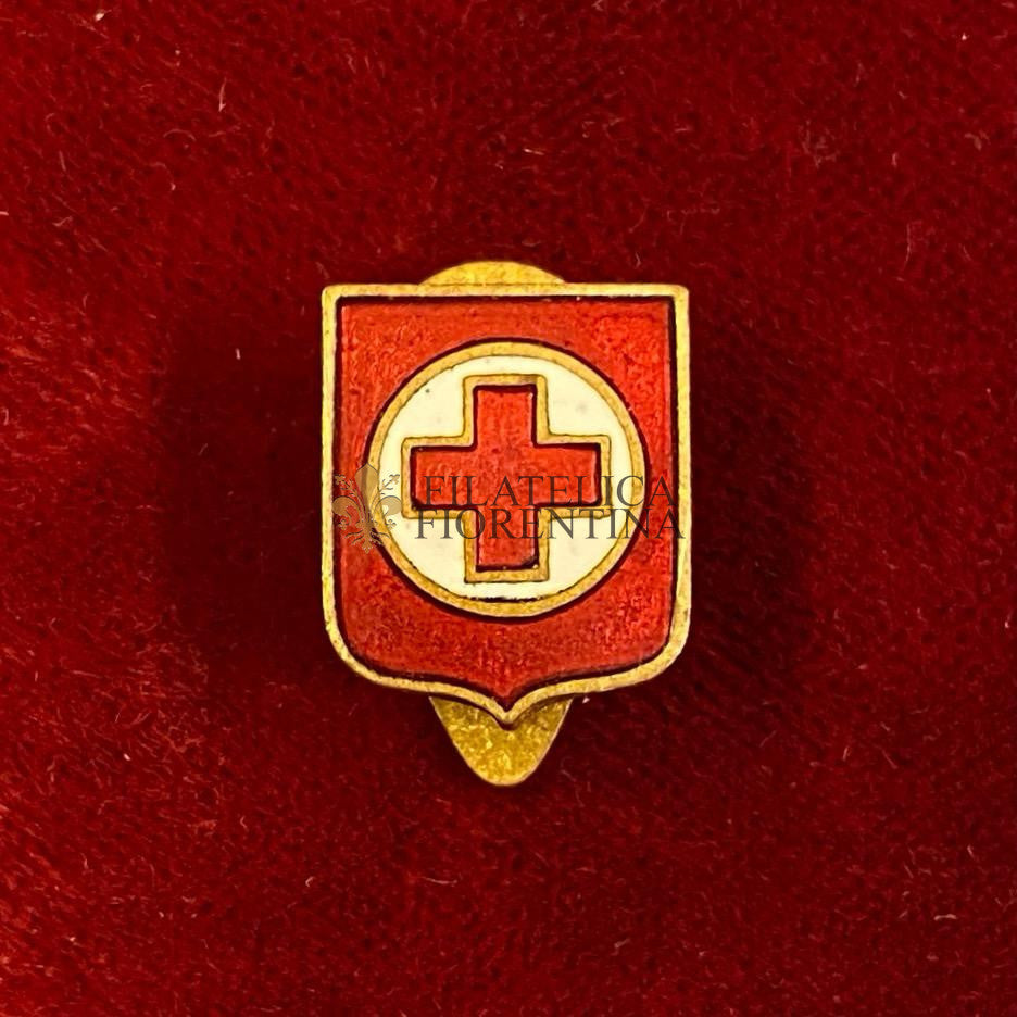 Distintivo da asola "Croce Rossa Italiana - Socio Perpetuo" (Marcato Lorioli)