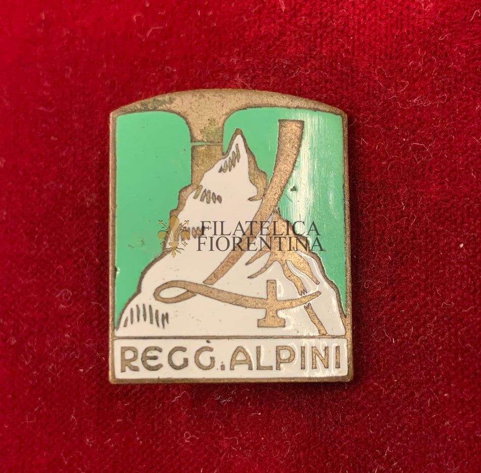 Distintivo "4°Reggimento Alpini" Regio Esercito