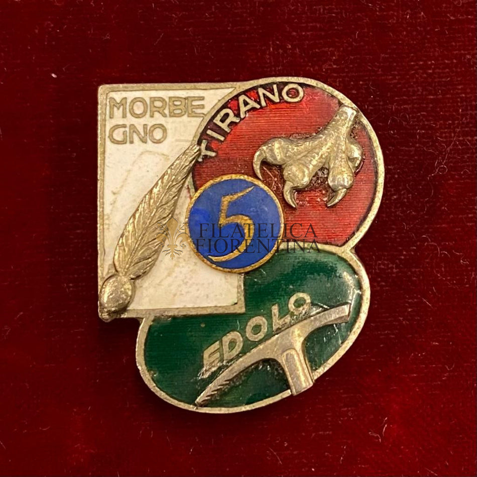 Distintivo 5° Reggimento Alpini - Morbegno, Tirano, Edolo - no marchi