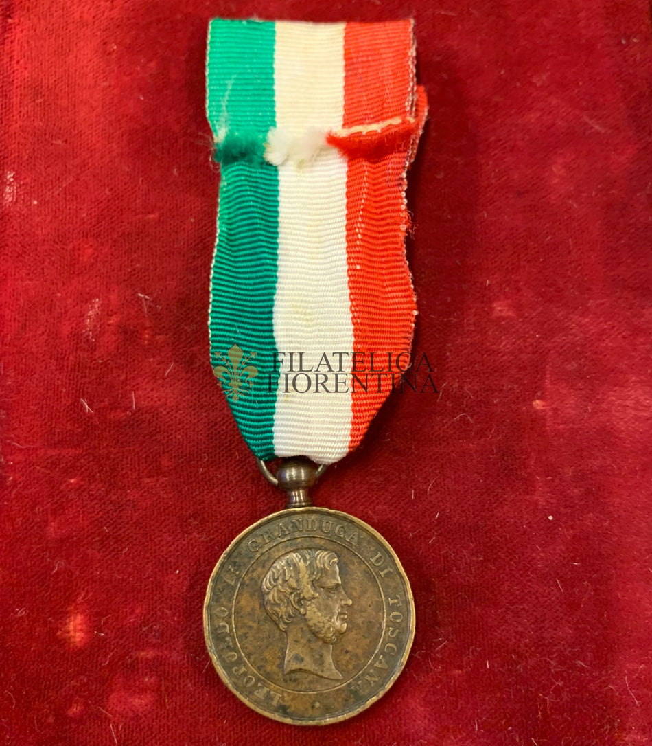 Medaglia del Granducato di Toscana per i Volontari nella Guerra d' Indipendenza Italiana 1848 - Leopoldo II