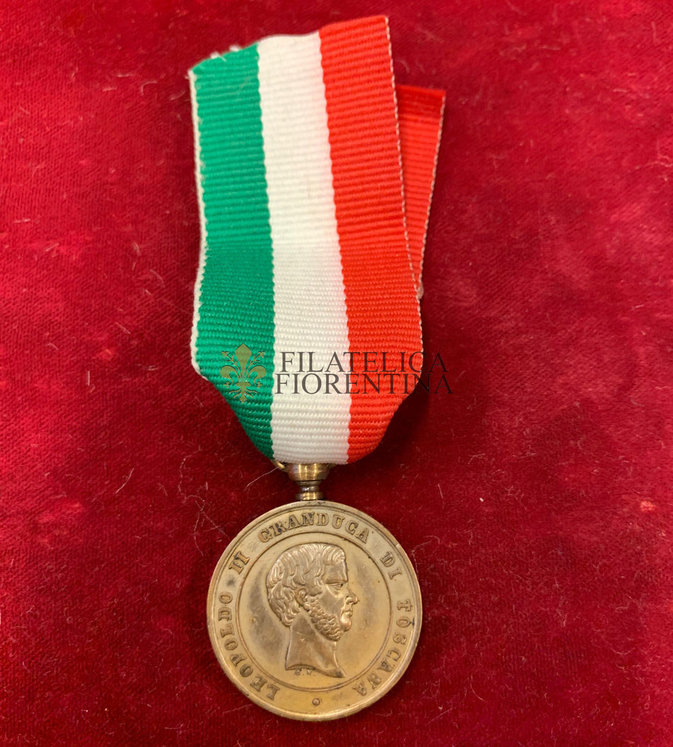Medaglia del Granducato di Toscana per i Volontari nella Guerra d' Indipendenza Italiana 1848 - Leopoldo II