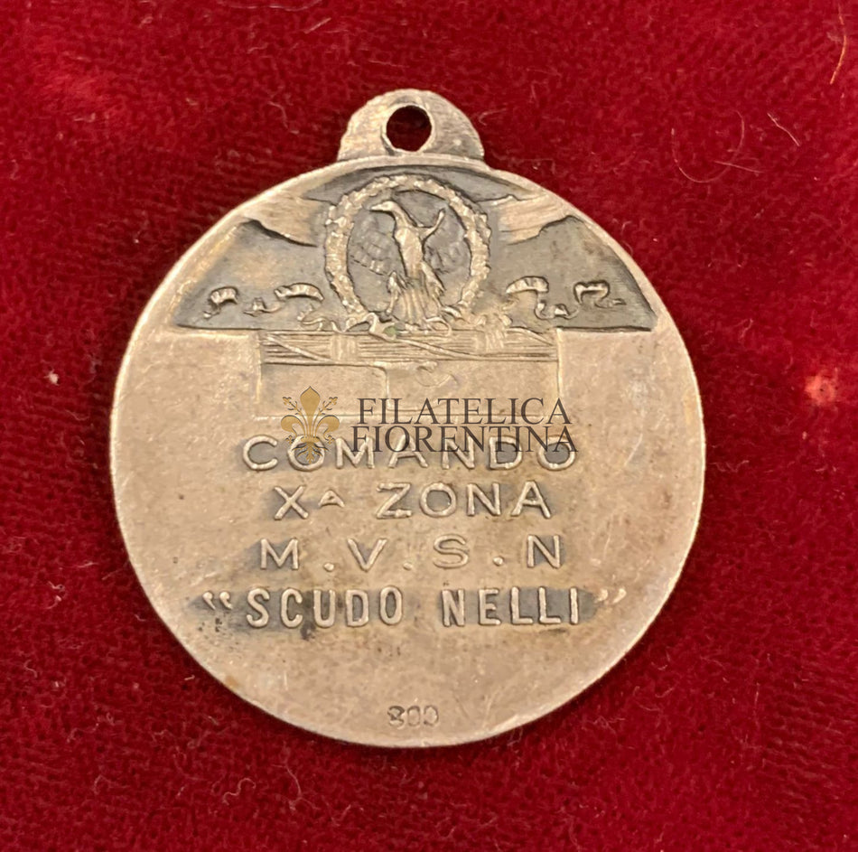 Medaglia Milizia Volontaria Sicurezza Nazionale X^ Zona "Scudo Nelli"