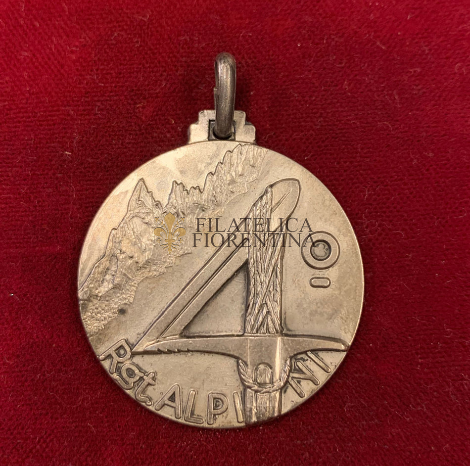 Medaglia in Argento 800/°°° "4° Reggimento Alpini"
