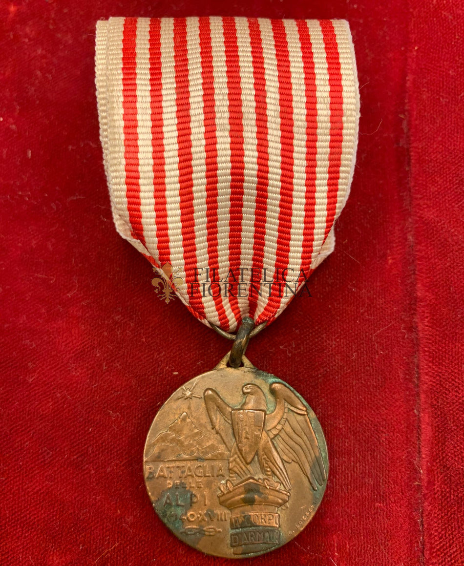 Medaglia II° Corpo d'Armata "Battaglia delle Alpi" 1940 XVIII