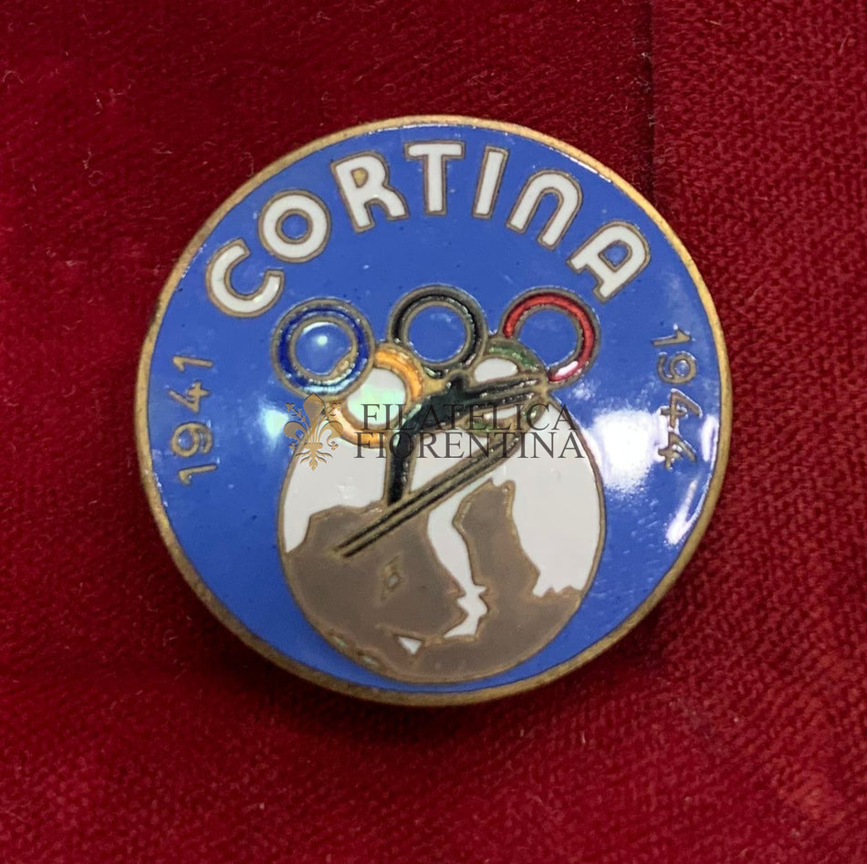 Distintivo a spilla "Olimpiadi a Cortina 1941 - 1945" Lorioli fratelli