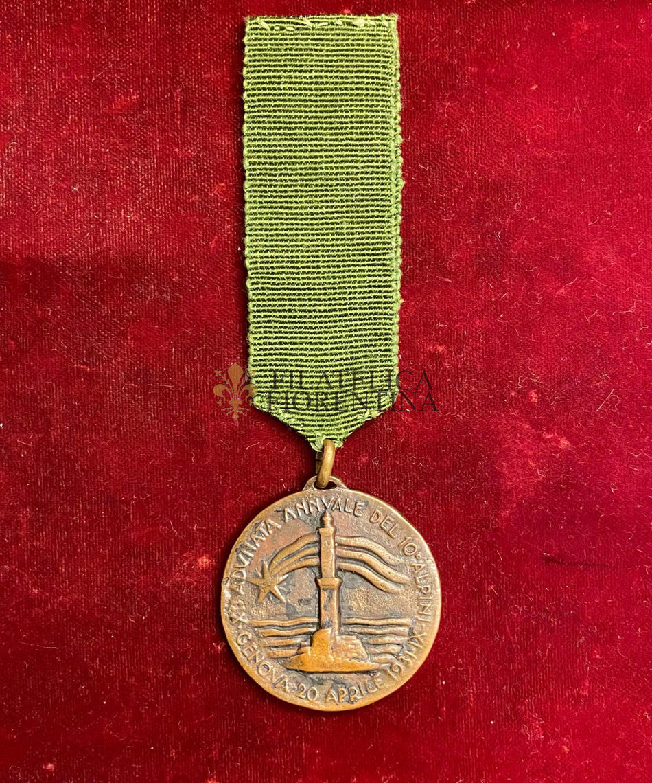 Medaglia per la XII^ adunata del 10 ° Alpini - GENOVA 1931