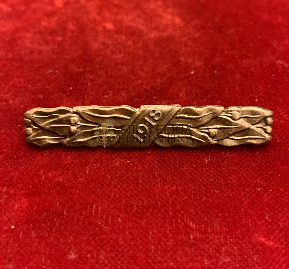 Fascetta “1918”  in bronzo - 1^ Guerra Mondiale