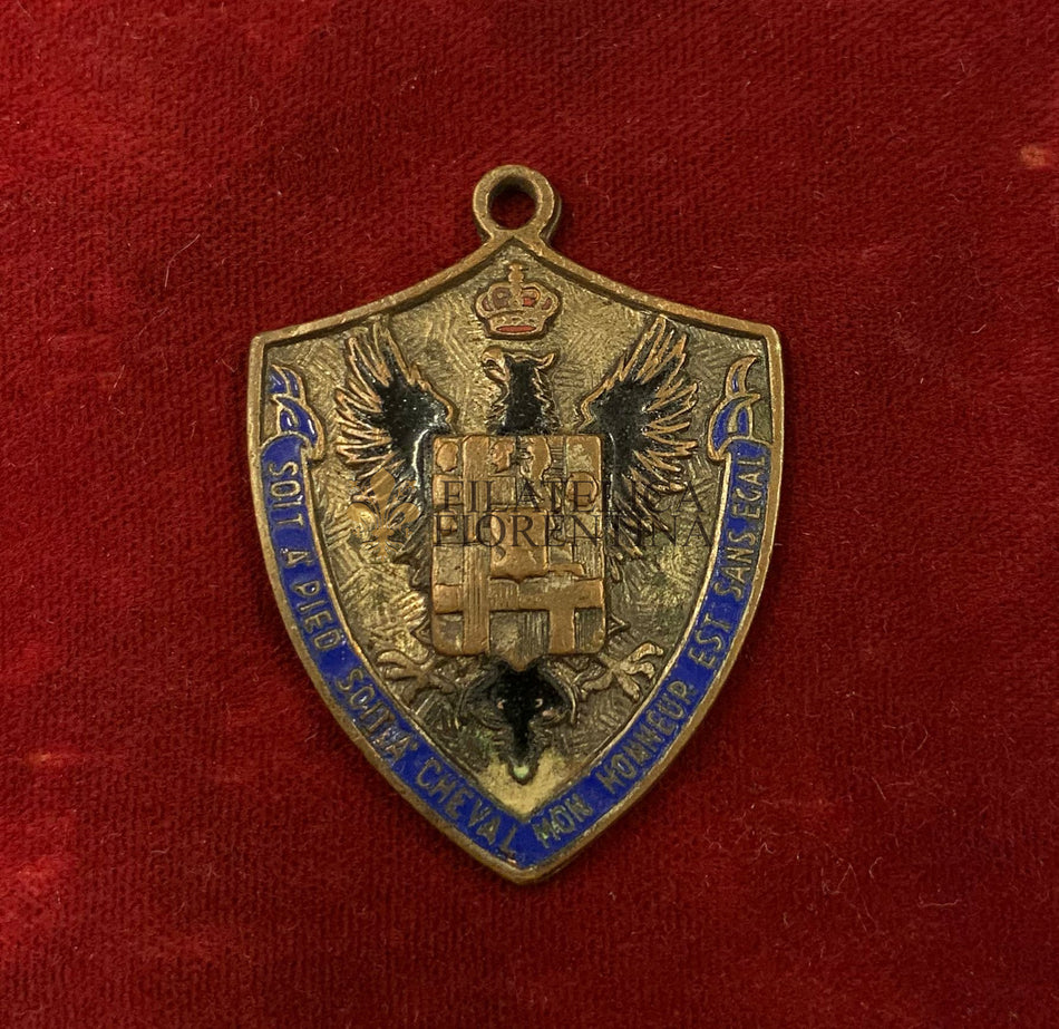 Medaglia "Genova Cavalleria" SOIT A' PIED SOITA CHEVALMON HONNEUR EST SANS EGAL"