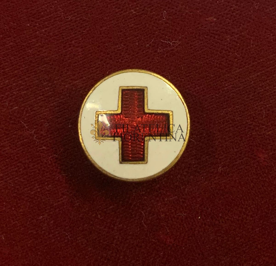 Distintivo a vite "Croce Rossa Italiana" CRI