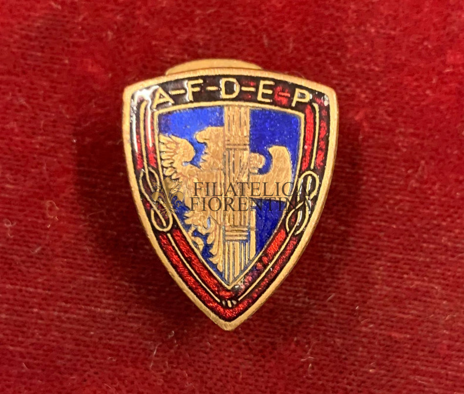 Distintivo ad asola "Associazione Fascista Dipendenti Enti Pubblici"