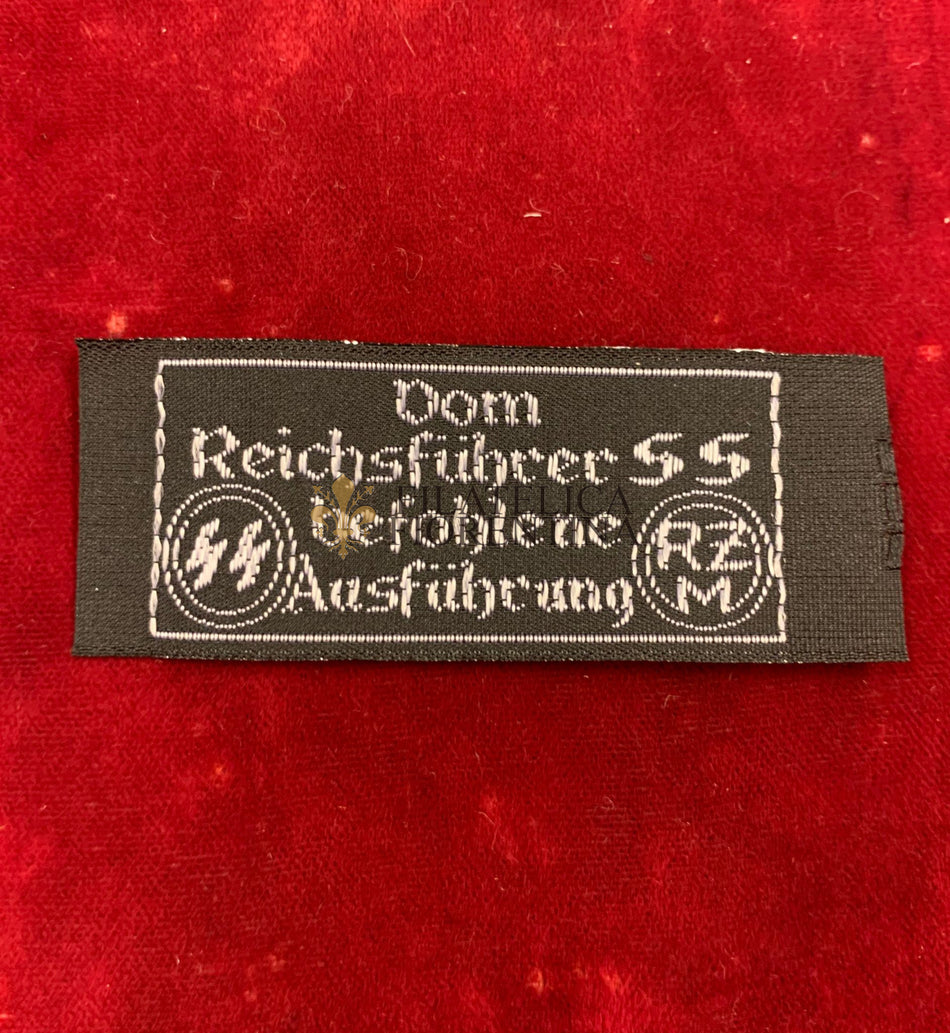 Etichetta per uniforme SS - RZM Reichszeugmeisterei
