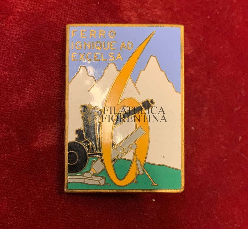 Distintivo Alpini "6° Reggimento Artiglieria da Montagna" Lorioli Fratelli