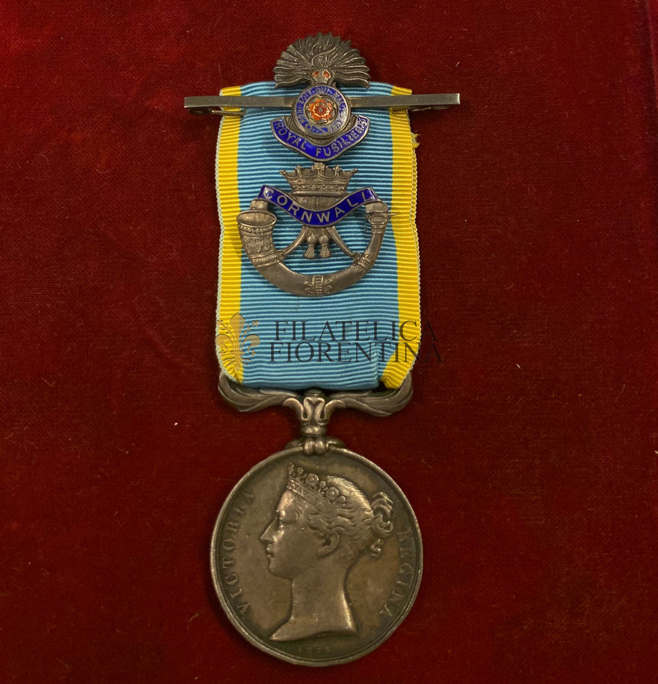 Medaglia commemorativa della Guerra di Crimea con fregi Reggimenti Inglesi 1854