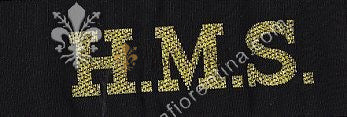 Fascia da berretto "H.M.S. da Ufficiale" - Dorato