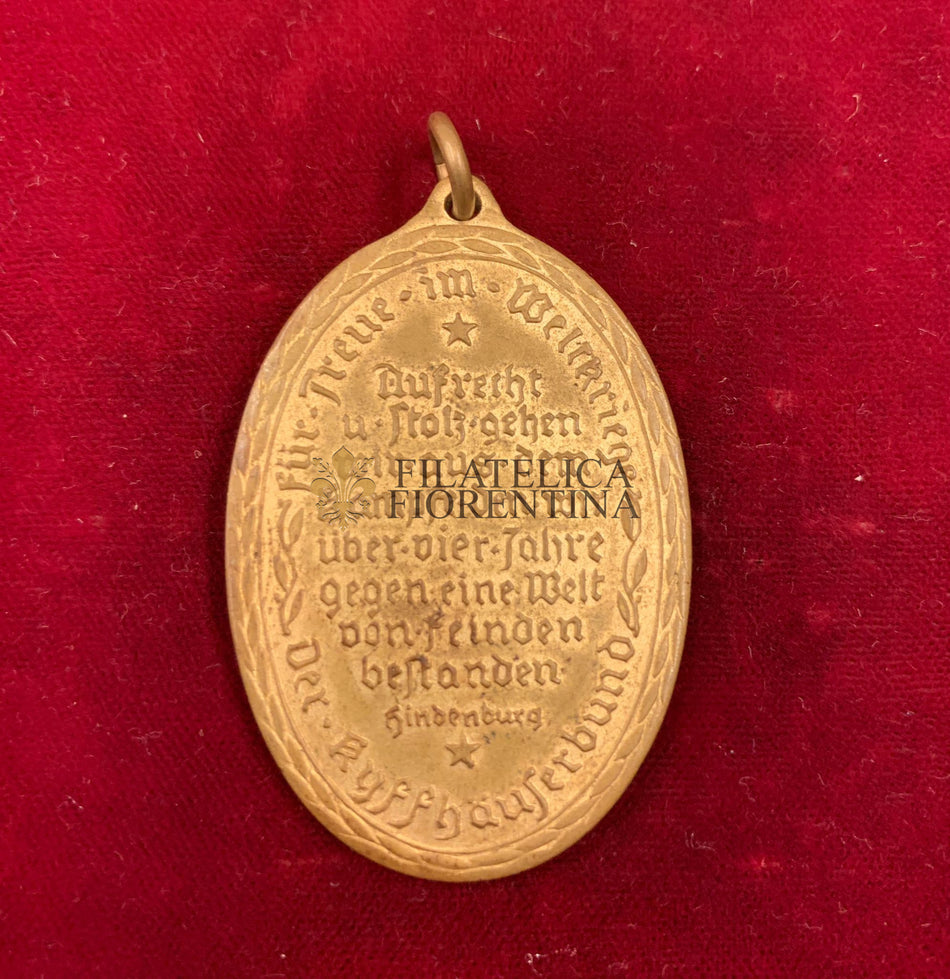 Germania - Medaglia dei Veterani di guerra prussiani Kyffhauser 1914 -1918