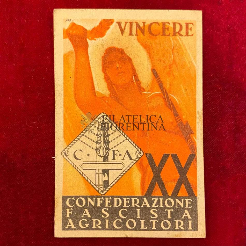 Tessera "Confederazione Fascista Agricoltori - A. XX"