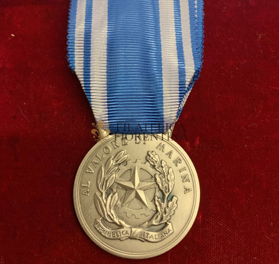 Medaglia "Al Valore di Marina" - Repubblica Italiana - Grado Argento