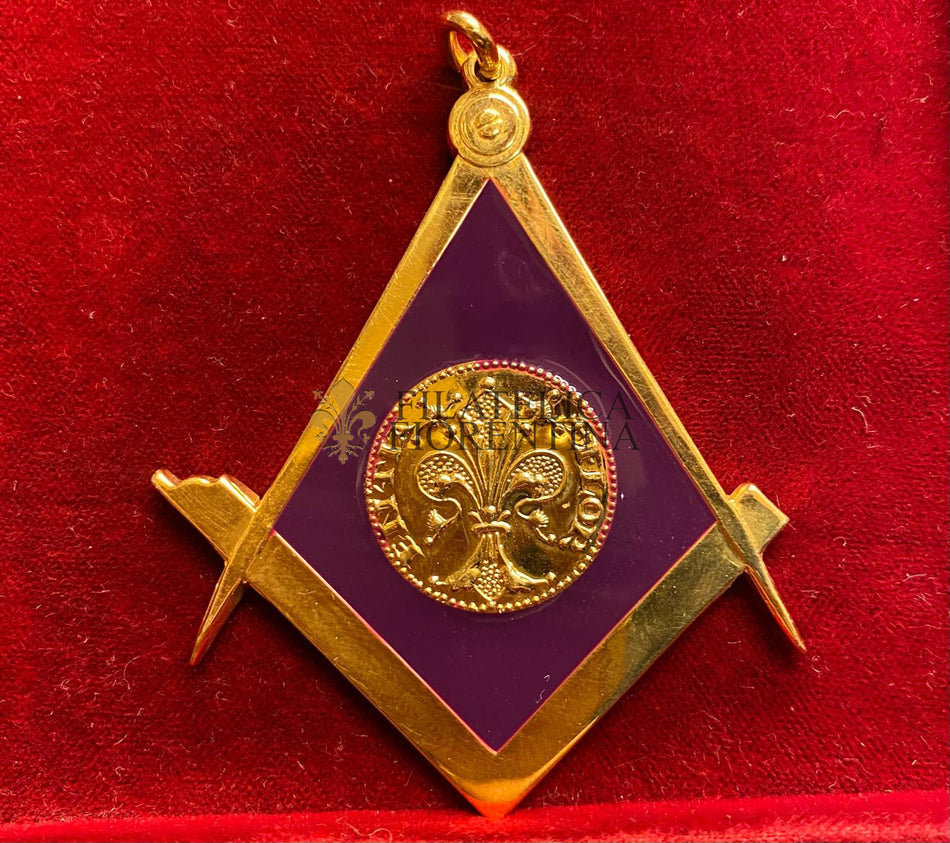Medaglia tema massonica Rispettabile Loggia FIORENZA