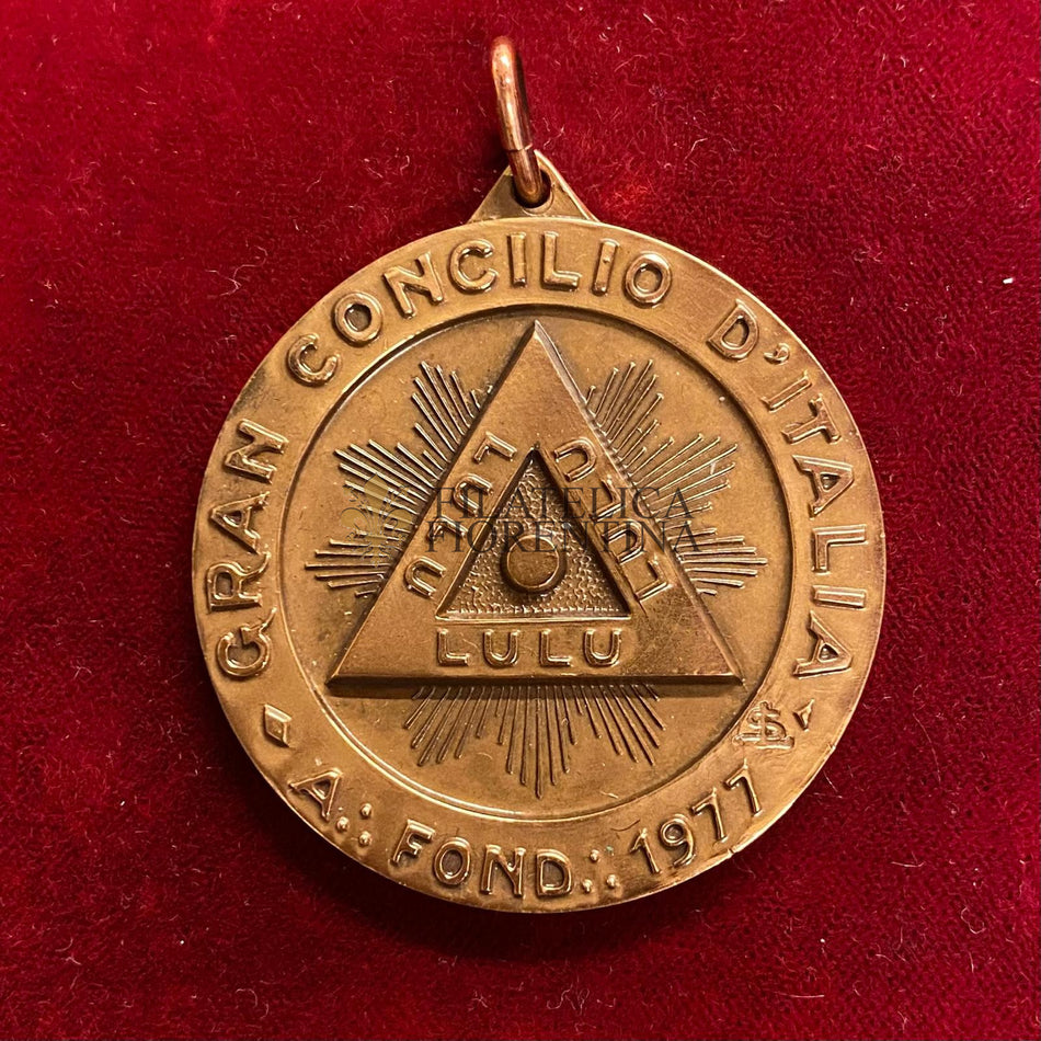 Medaglia tema massonico GRAN CONCILIO D'ITALIA
