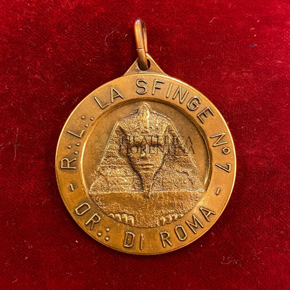 Medaglia tema massonico della Rispettabile Loggia " LA SFINGE "