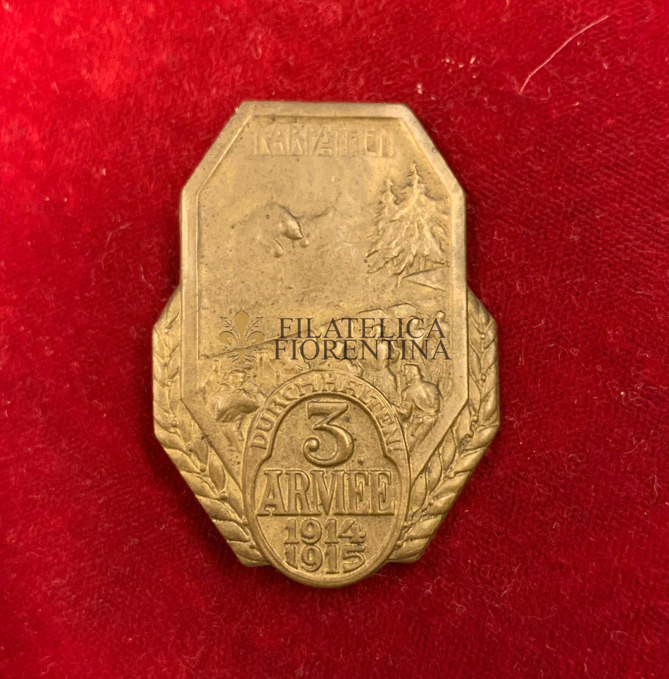 Austria - Distintivo Kappenabtzeichen "3 ARMEE 1914-15 - Karpathen"