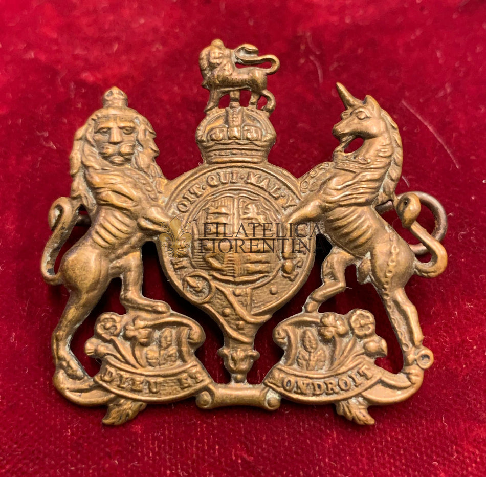 Gran Bretagna - Fregio da basco "Royal Encineers" HONI SOIT QUI MAL PENSE