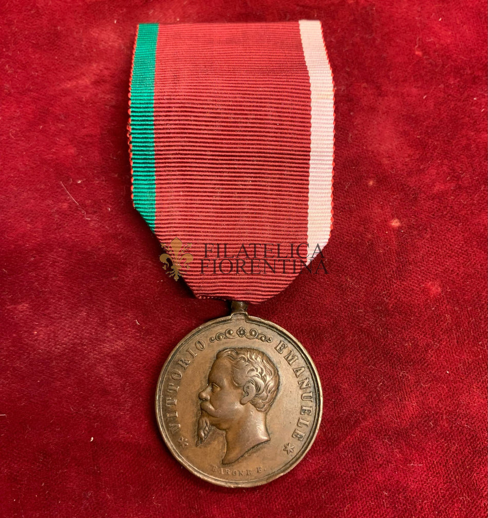 Medaglia l'Italia e Casa di Savoia "Liberazione di Sicilia 1860" Barone F.