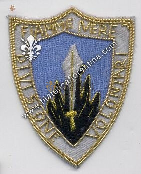 Distintivo da braccio delle FIAMME NERE della Divisione Volontari Littorio
