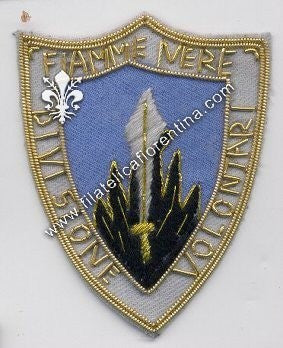 Distintivo da braccio delle FIAMME NERE della Divisione Volontari Littorio