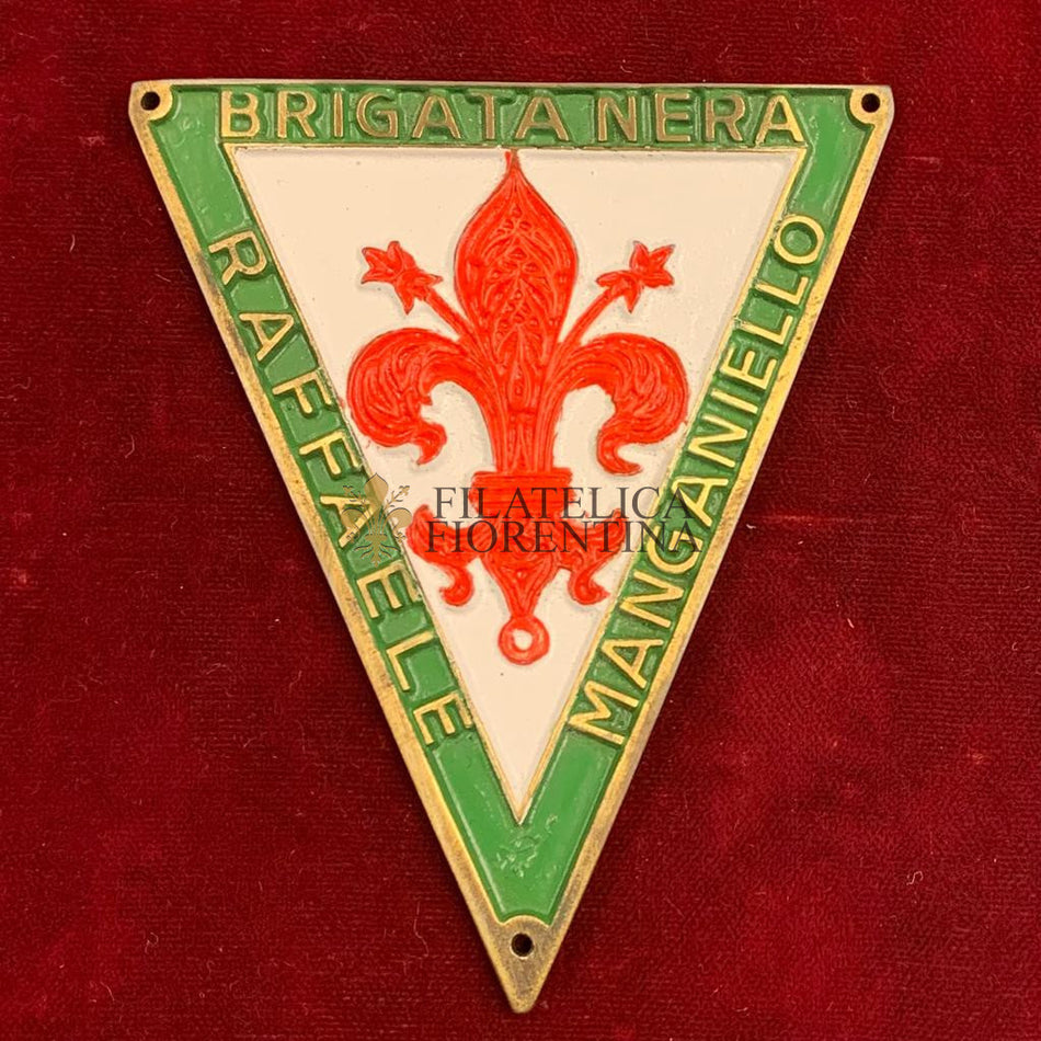 Distintivo metallico della Brigata Nera Raffaele Manganiello