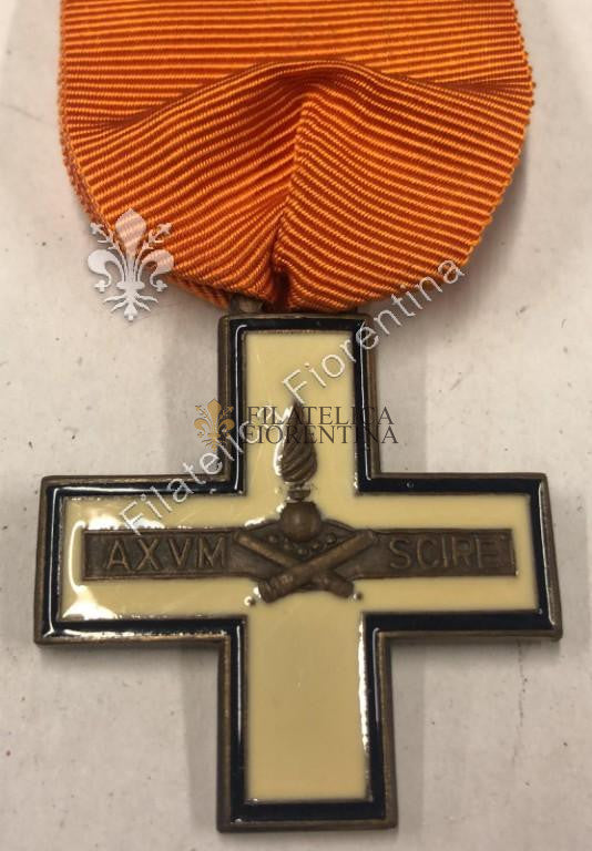 Croce del Corpo di Regia Artiglieria in Campagna Africa Orientale Italiana - 1935/1936 "AXVM SCIRE'" con nastro