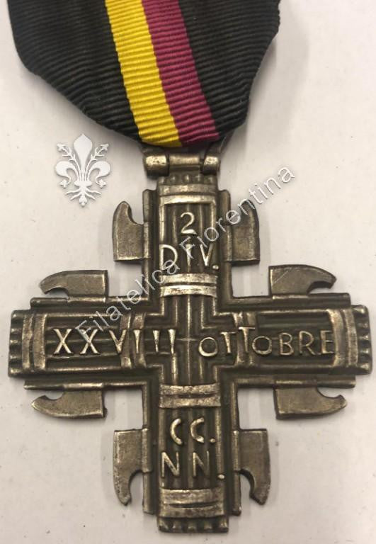 Croce della 2^ Divisione Camicie Nere "XXVIII Ottobre" con nastro