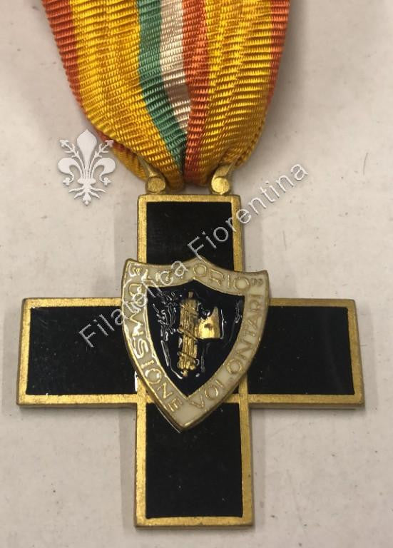 Croce della Divisione Volontari del Littorio - Guerra di Spagna con nastro