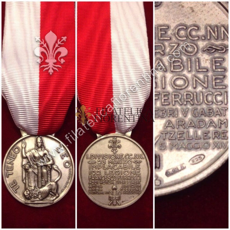 Medaglia della I^ Divisione "Camicie Nere" - Mod. Argento 925
