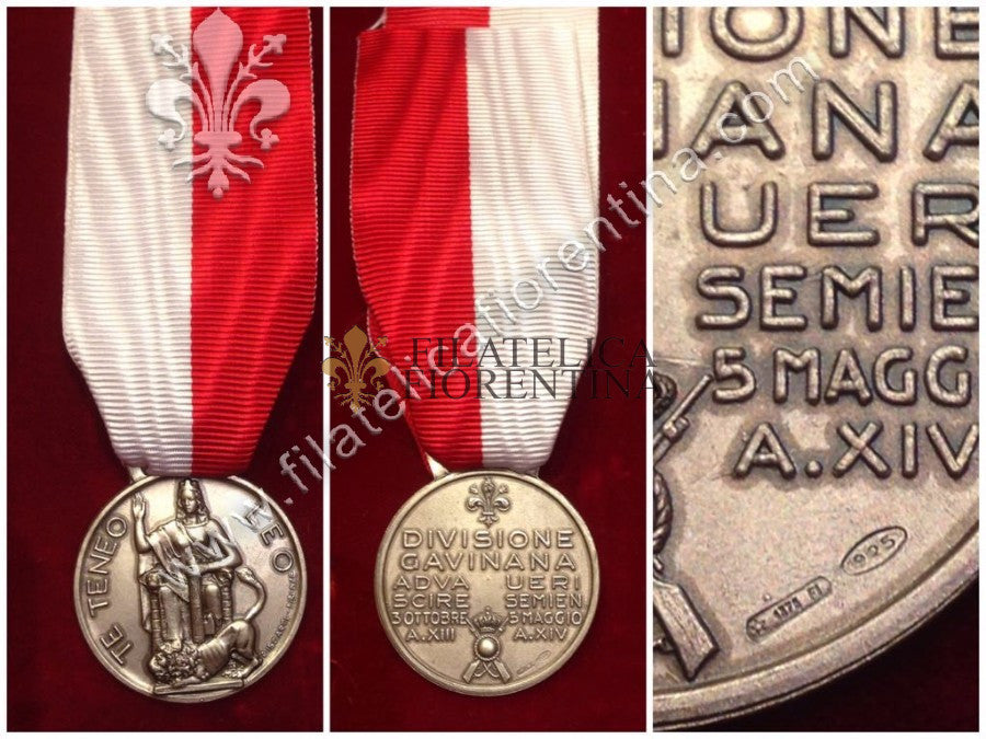 Medaglia della Divisione “Gavinana” (giglio) - in argento 925/°°°