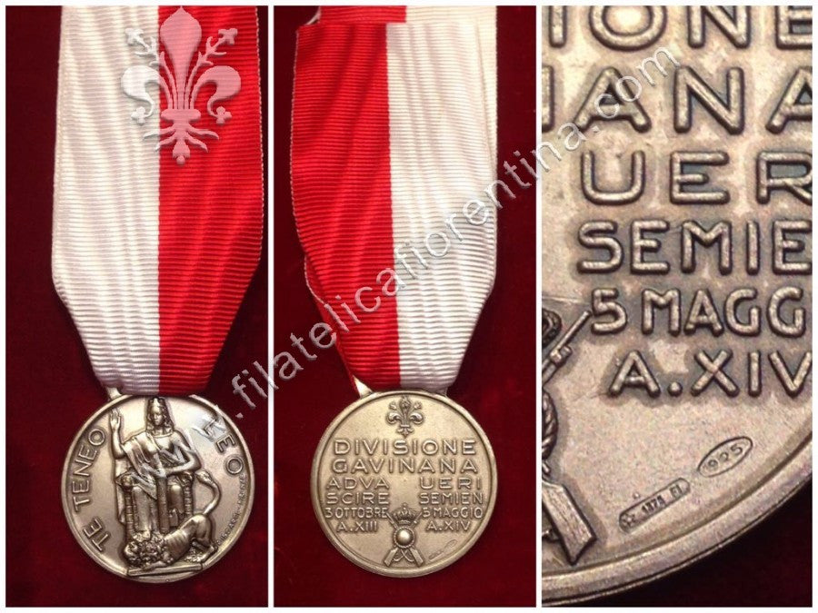 Medaglia della Divisione “Gavinana” (giglio) - in argento 925/°°°
