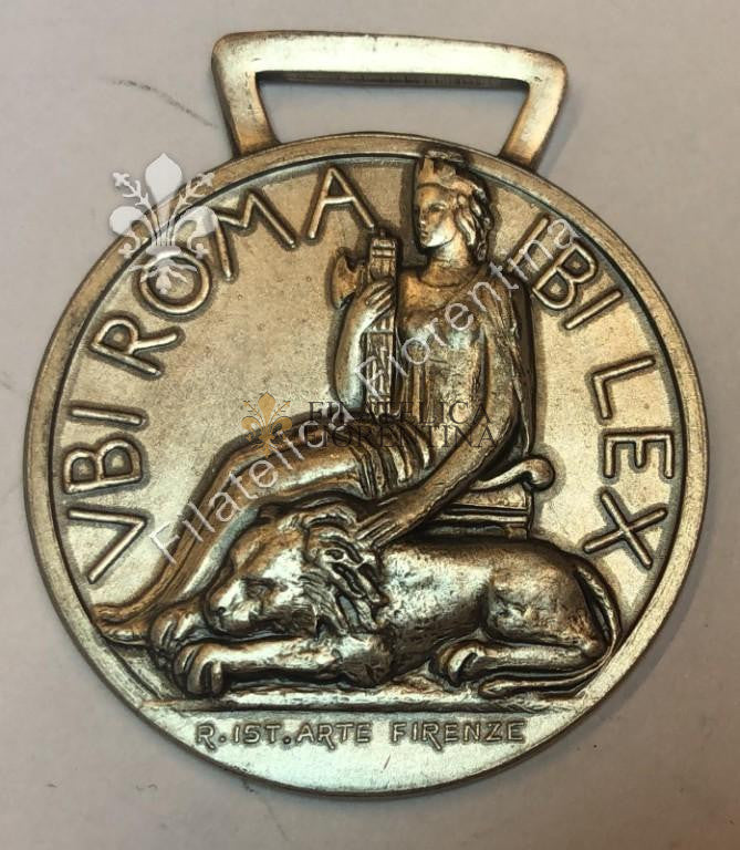 Medaglia degli Arditi Fiorentini della Divisione Tevere in AOI Africa Orientale Italiana- in argento '800