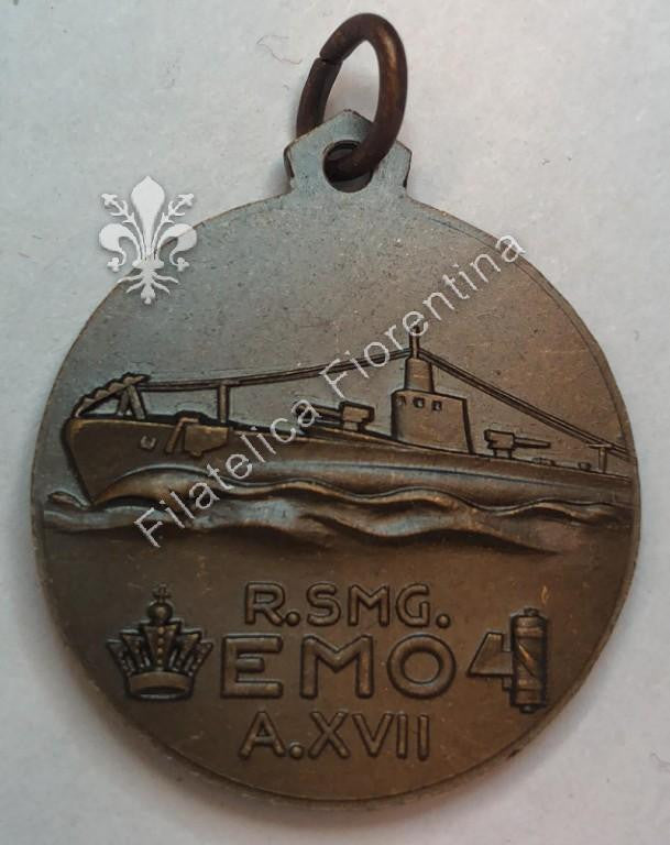 Medaglia del Regio sommergibile “ Emo " Anno XVII° - " Angelo Emo Patricio Veneto"