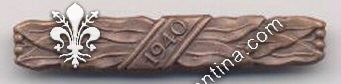 Fascetta “1940”  in bronzo - 2^ Guerra Mondiale